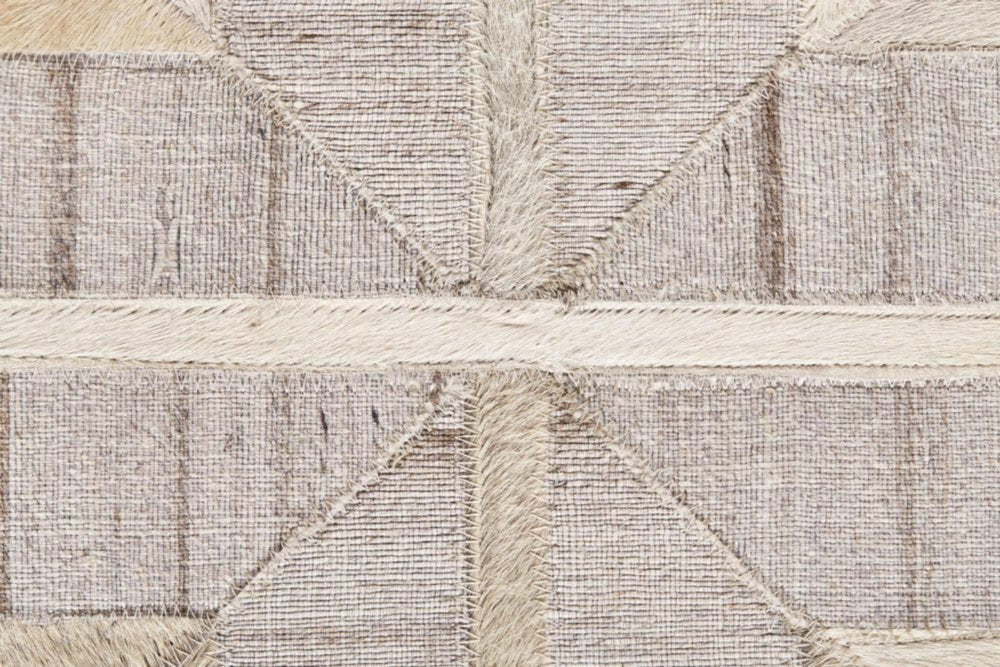 8' X 11' Gray Ivory And Brown Geometric Hand Woven Area Rug