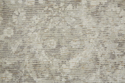 10' X 13' Ivory Blue And Tan Abstract Hand Woven Area Rug