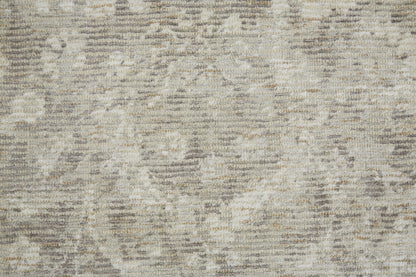 10' X 13' Ivory And Gray Abstract Hand Woven Area Rug