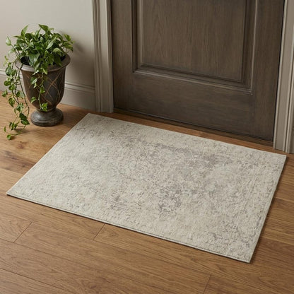 10' X 13' Ivory Blue And Tan Abstract Hand Woven Area Rug