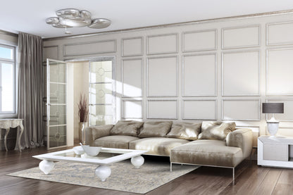 10' X 13' Ivory And Gray Abstract Hand Woven Area Rug