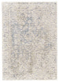 2' X 3' Ivory Blue And Tan Abstract Hand Woven Area Rug