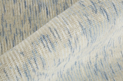10' X 13' Ivory And Gray Abstract Hand Woven Area Rug