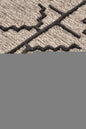 4' X 6' Black And Taupe Wool Geometric Hand Tufted Area Rug