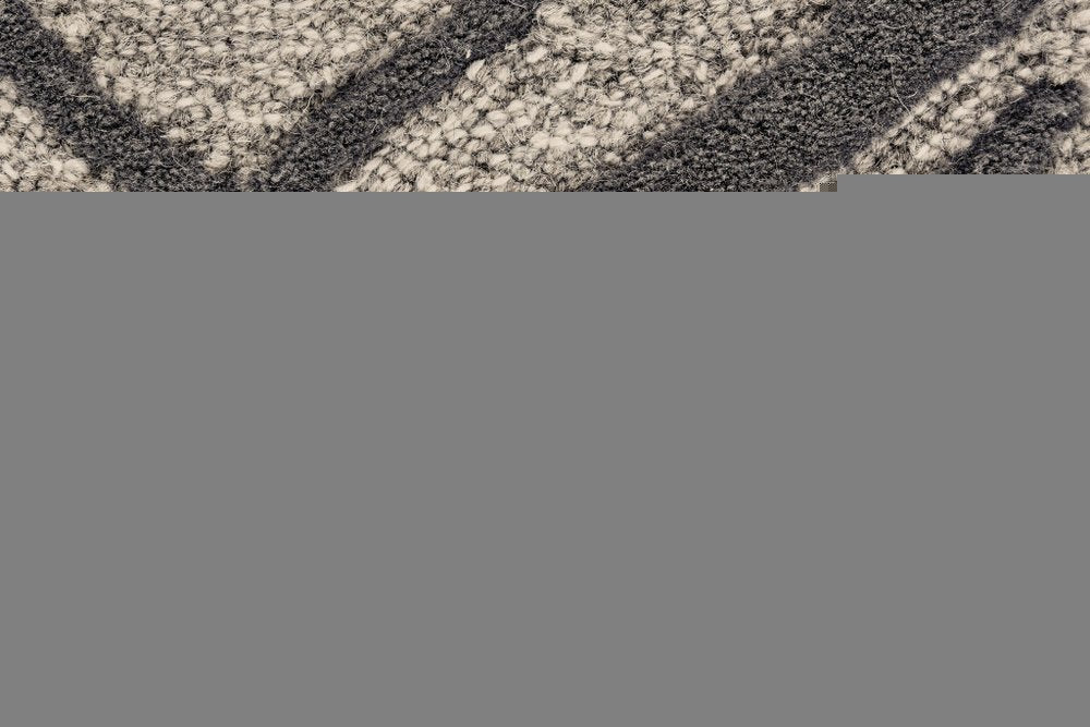 4' X 6' Black Taupe And Gray Wool Geometric Hand Tufted Area Rug