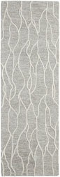 5' X 8' Taupe Black And Gray Wool Abstract Tufted Handmade Stain Resistant Area Rug