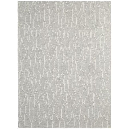 5' X 8' Taupe Black And Gray Wool Abstract Tufted Handmade Stain Resistant Area Rug