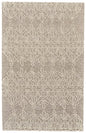 2' X 3' Tan And Ivory Wool Geometric Tufted Handmade Stain Resistant Area Rug