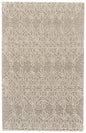 4' X 6' Tan And Ivory Wool Geometric Tufted Handmade Stain Resistant Area Rug