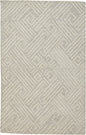 10' X 13' Tan And Ivory Wool Geometric Tufted Handmade Stain Resistant Area Rug