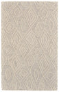 4' X 6' Tan And Ivory Wool Geometric Tufted Handmade Stain Resistant Area Rug