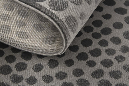 7' X 10' Gray And Silver Abstract Area Rug