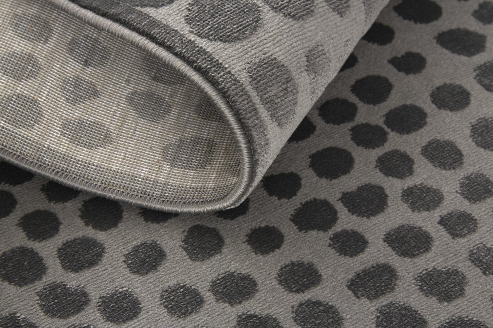 7' X 10' Gray And Silver Abstract Area Rug