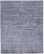 5' X 8' Blue And Ivory Abstract Hand Woven Area Rug
