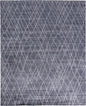 5' X 8' Blue And Ivory Abstract Hand Woven Area Rug