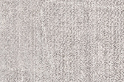 2' X 3' Gray and Ivory Abstract Hand Woven Area Rug