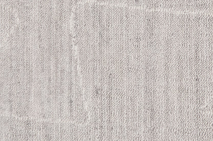 2' X 3' Gray and Ivory Abstract Hand Woven Area Rug