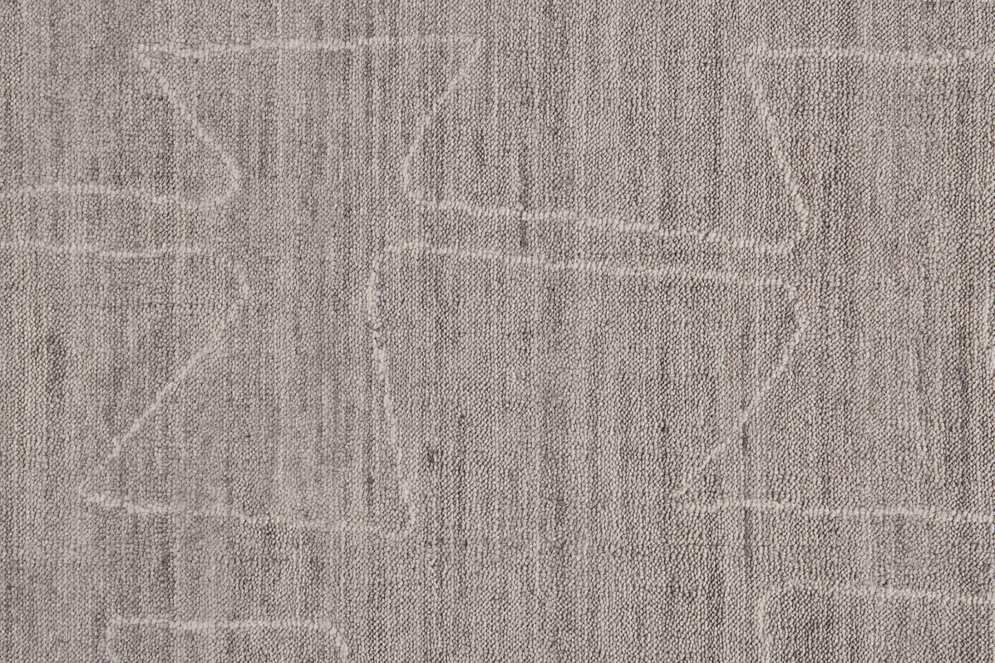 2' X 3' Gray and Ivory Abstract Hand Woven Area Rug