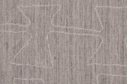 2' X 3' Gray and Ivory Abstract Hand Woven Area Rug