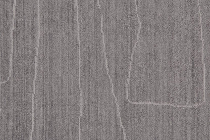 2' X 3' Gray and Ivory Abstract Hand Woven Area Rug