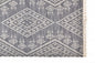 9' X 12' Gray Ivory And Blue Wool Geometric Dhurrie Flatweave Handmade Area Rug With Fringe