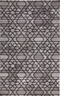 5' X 8' Black and Taupe Wool Paisley Hand Tufted Area Rug