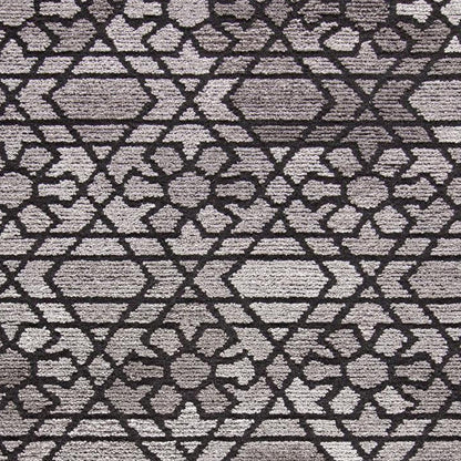 5' X 8' Black and Taupe Wool Paisley Hand Tufted Area Rug