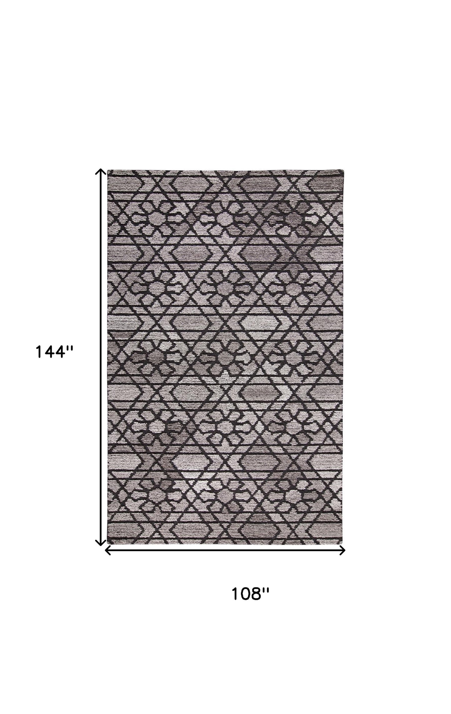 5' X 8' Black and Taupe Wool Paisley Hand Tufted Area Rug