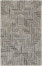 9' X 12' Tan and Gray Wool Geometric Hand Tufted Area Rug