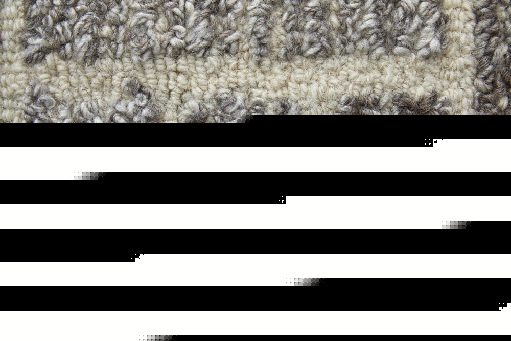 9' X 12' Tan and Gray Wool Geometric Hand Tufted Area Rug