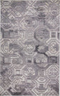 8' X 10' Gray and Ivory Wool Abstract Hand Tufted Area Rug
