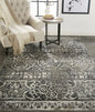 5' X 8' Gray Ivory And Taupe Abstract Stain Resistant Area Rug