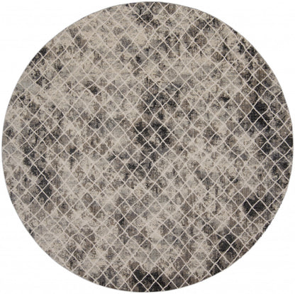 4' X 6' Ivory Gray And Taupe Abstract Stain Resistant Area Rug