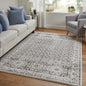 5' X 8' Ivory Taupe And Gray Abstract Stain Resistant Area Rug