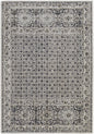 8' Ivory And Black Abstract Geometric Distressed Runner Rug