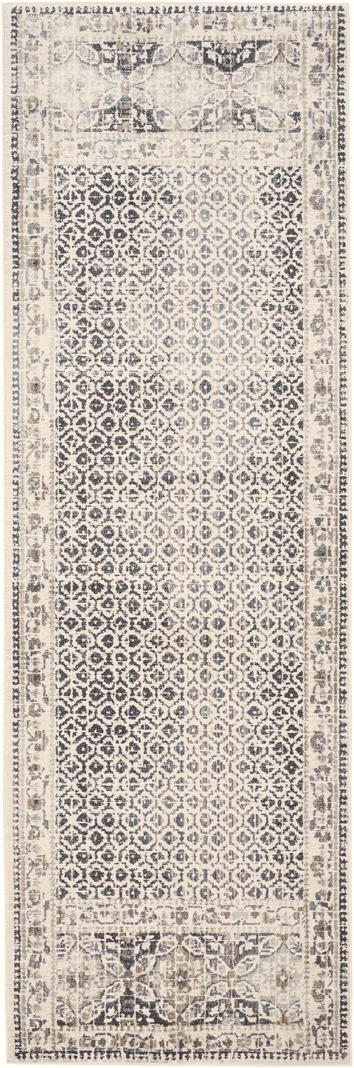 5' X 8' Ivory Taupe And Gray Abstract Stain Resistant Area Rug