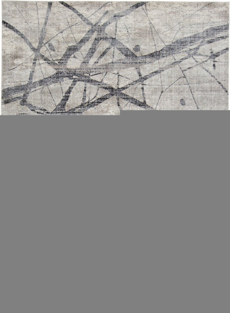 4' X 6' Taupe Gray And Ivory Abstract Stain Resistant Area Rug