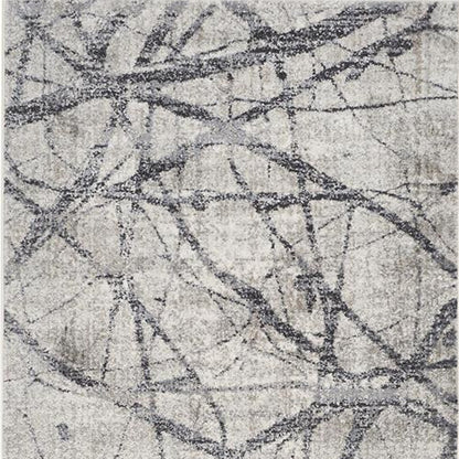 4' X 6' Taupe Gray And Ivory Abstract Stain Resistant Area Rug