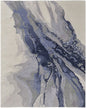 4' X 6' Blue Gray And Ivory Abstract Area Rug