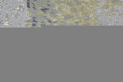 4' X 6' Blue Green And Ivory Abstract Distressed Area Rug