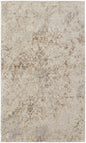 8' X 10' Blue And Ivory Abstract Power Loom Distressed Area Rug