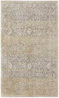 4' X 6' Gray And Ivory Abstract Power Loom Distressed Area Rug