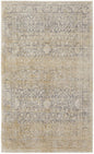 4' X 6' Gray And Ivory Abstract Power Loom Distressed Area Rug