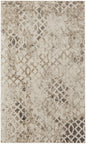 8' X 10' Ivory And Blue Abstract Power Loom Distressed Area Rug