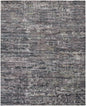 4' X 6' Blue And Gray Wool Abstract Hand Knotted Area Rug