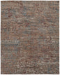 4' X 6' Red And Blue Wool Abstract Hand Knotted Area Rug