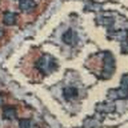 4' X 6' Blue and Ivory Floral Power Loom Area Rug