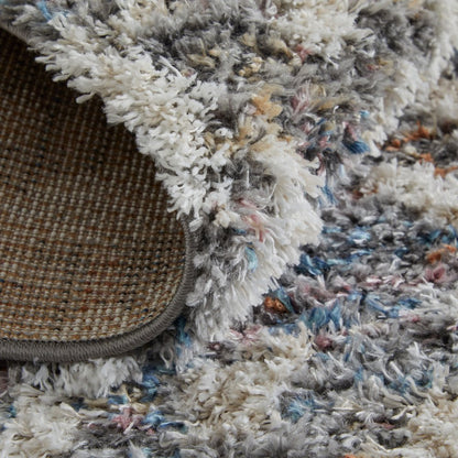 8' X 10' Gray and Ivory Geometric Power Loom Area Rug