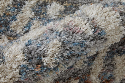 8' X 10' Gray and Ivory Geometric Power Loom Area Rug