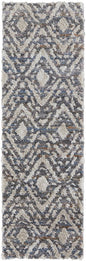 5' X 8' Ivory Gray And Taupe Geometric Power Loom Stain Resistant Area Rug